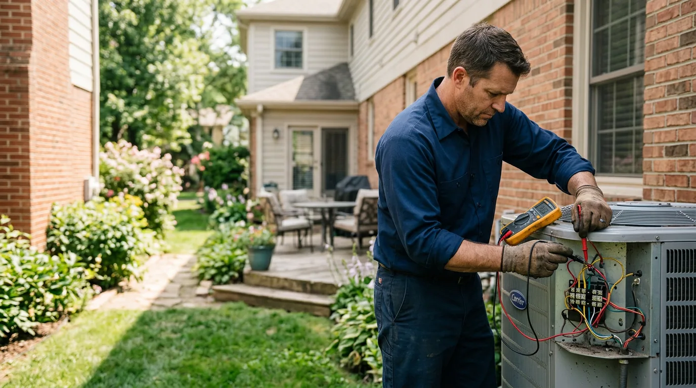 HVAC technician working near Kingston, NJ
